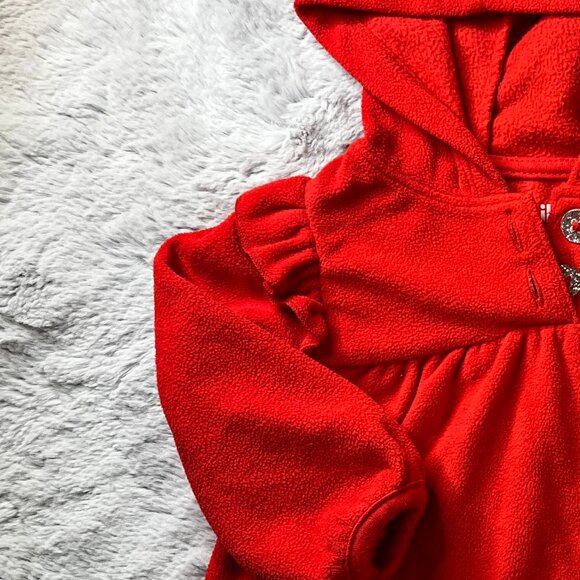 Carter's Girls 3-6 months hooded Fleece sweater - Picture 5 of 5